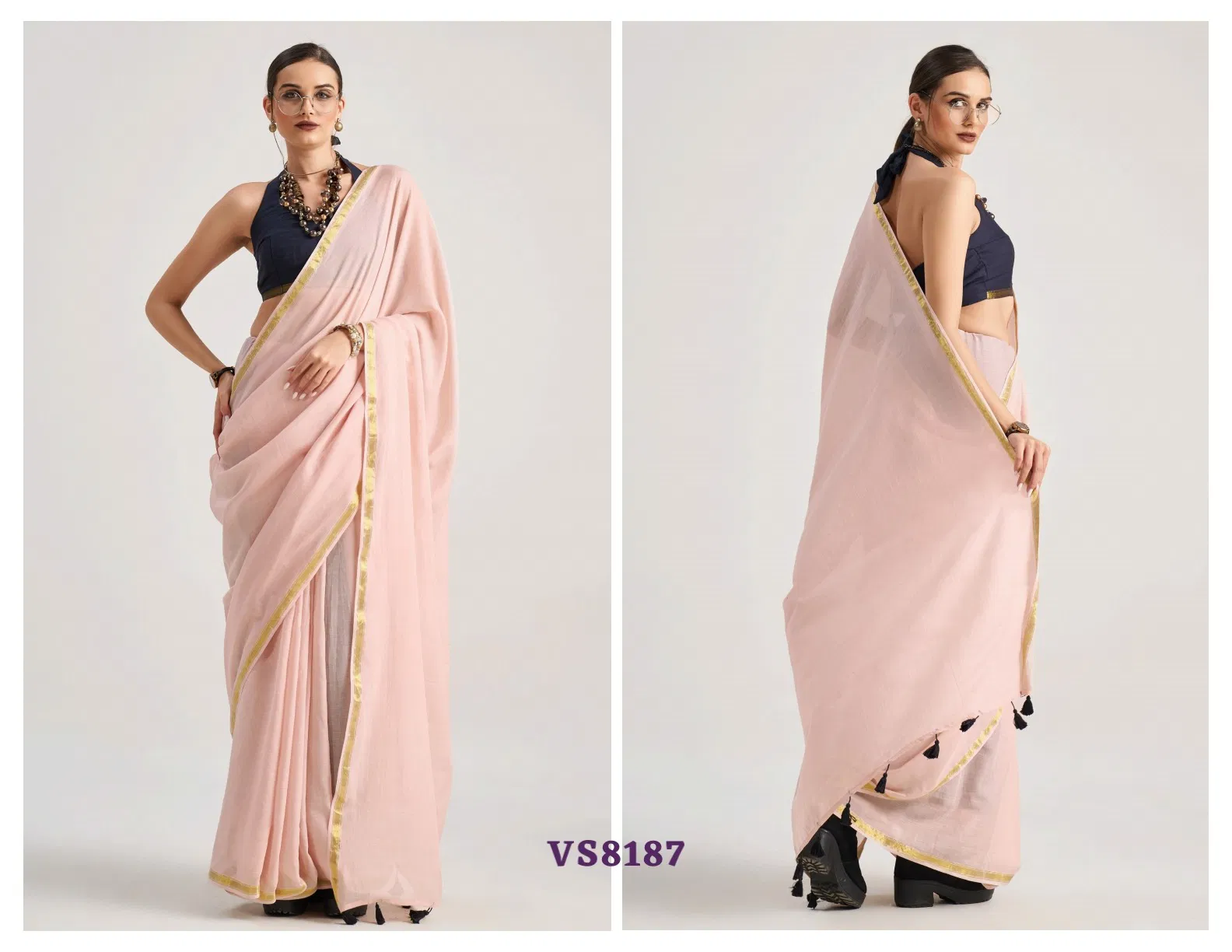 Hues & Flow By Mono Poley Viscose Mul Designer Wholesale Saree Online